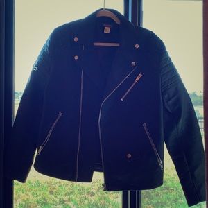 Leather biker jacket- Medium- Never worn